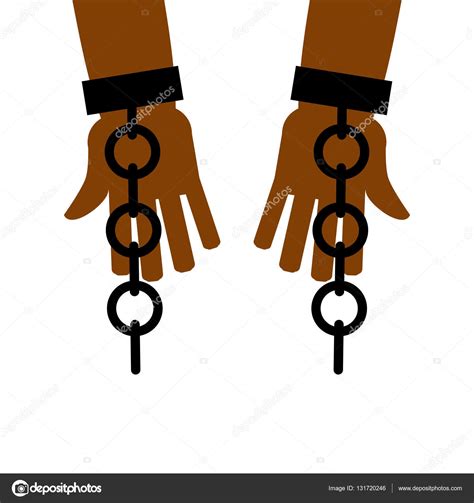 la emancipación de la esclavitud liberarse cadenas en manos de esclavos red stock vector by