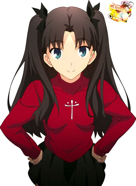 Fate Stay Night Tohsaka Rin Render Anime Png Image Without