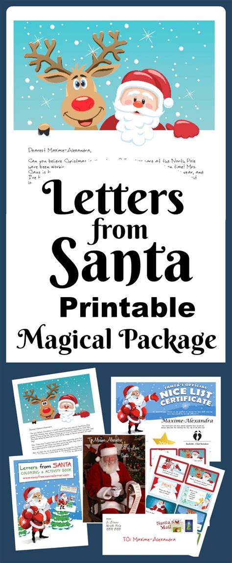 Letters From Santa Printable And Personalized Dozens Of Amazing
