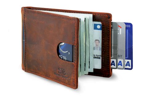 Minimalist Slim Bifold Front Pocket Wallet For Mens With Rfid Blocking