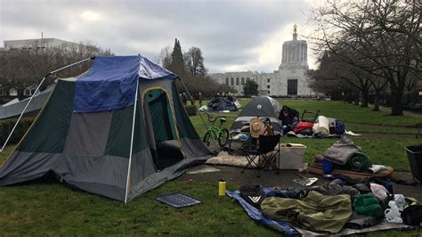 Homeless Set Up Camps On Salems Capitol Mall
