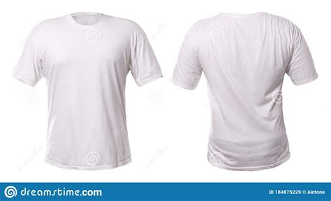 Men S White Blank T Shirt Template Front And Back Design Mockup For