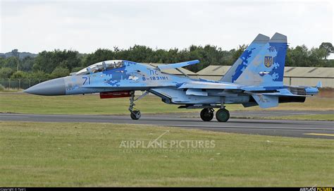71 Ukraine Air Force Sukhoi Su 27ubm At Fairford Photo Id 1398236