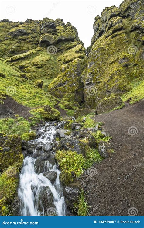 River In Typical Icelandic Landscape On Snaefellnes Iceland Stock