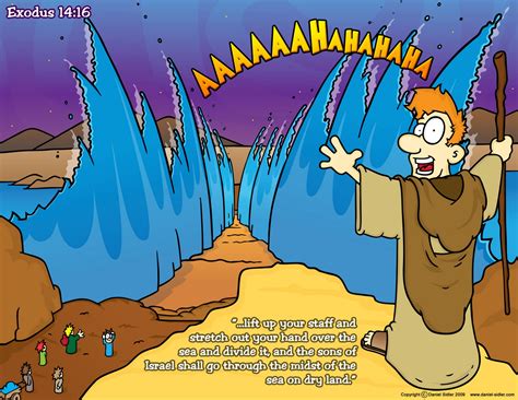 Christian Cartoon Bible Story Illustrations God Parts The Red Sea