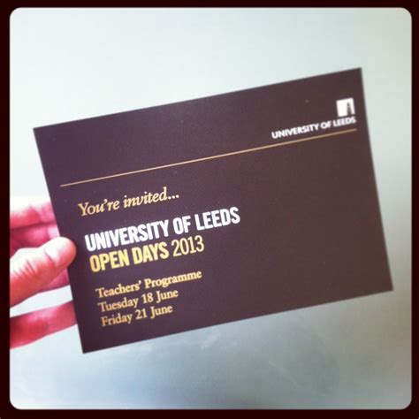 University Of Leeds Open Day Invitation 2013 By Magpie Comms
