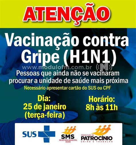 Secretaria De Saúde Continuará Imunizando A População Contra H1n1 Nesta Terça E Quarta Feira