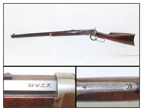 1912 Winchester 1892 Lever Action 32 20 Wcf Rifle Octagonal Barrel Candr