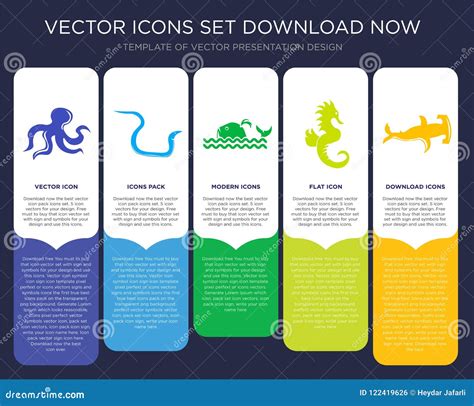 Aquarium Octopus Infographics Design Icon Vector Stock Vector