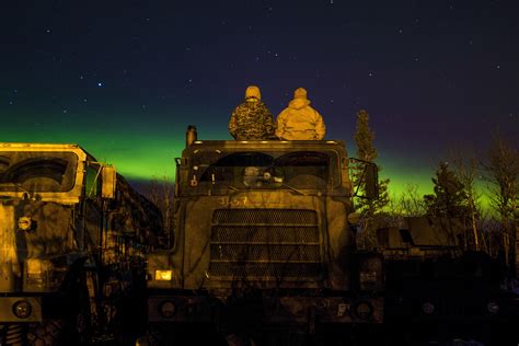 Marines View The Northern Lights At Fort Greely Alaska March 10 2018