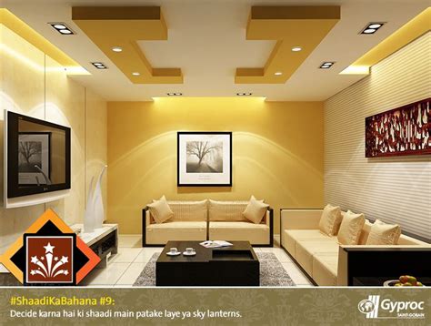 Pin By Gyproc India On Shaadi Ka Bahana Ceiling Design Living Room