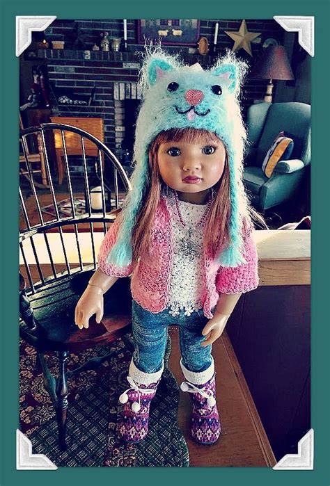 Crocheted Kitty Hat For Kidz N Cats Dolls Cat Doll Crochet Hats