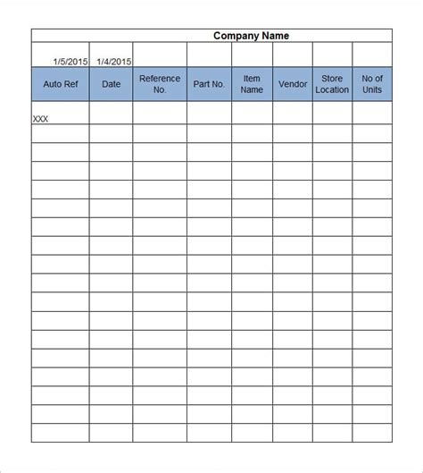 Ms Excel Printable Inventory Management Template Excel Templates All