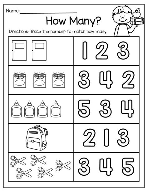 Back To School Pre K Math And Literacy Kindergarten Math Worksheets Preschool Math Worksheets