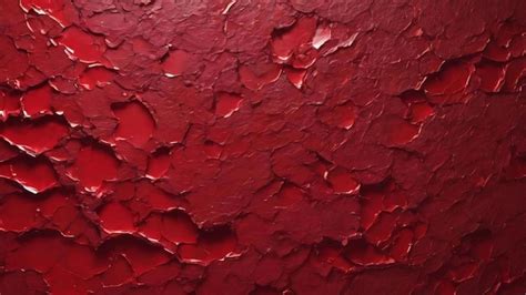 Premium Ai Image Deep Blood Red Cracked Effect Wall Texture