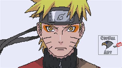 Pixel Art Naruto Uzumaki Naruto Shippuden By Confal Art On Deviantart