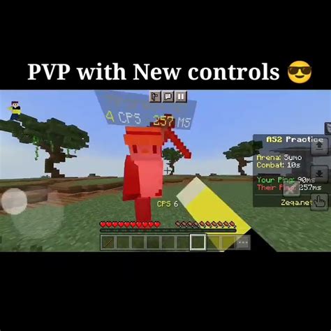 Pvp With New Controls Minecraft Pe Mcpe Minecraft Shorts Gaming