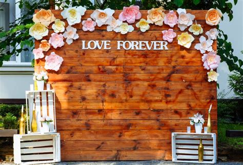 Laeacco Love Theme Celebration Decor Wooden Wall Valentines Day