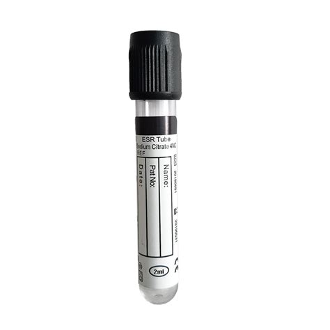 Vacuum Blood Collection Esr Tubes With Sodium Citrate Pc