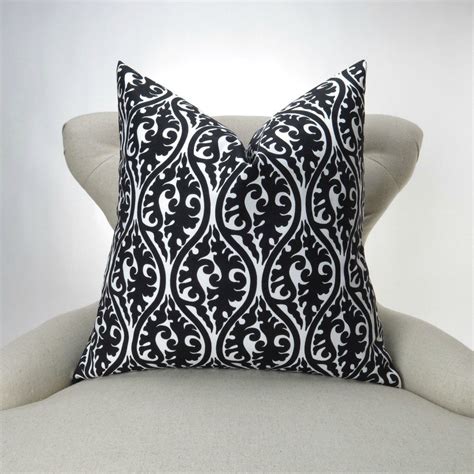 Black Throw Pillow Euro Sham Accent Pillow Decorative No Sew Pillow