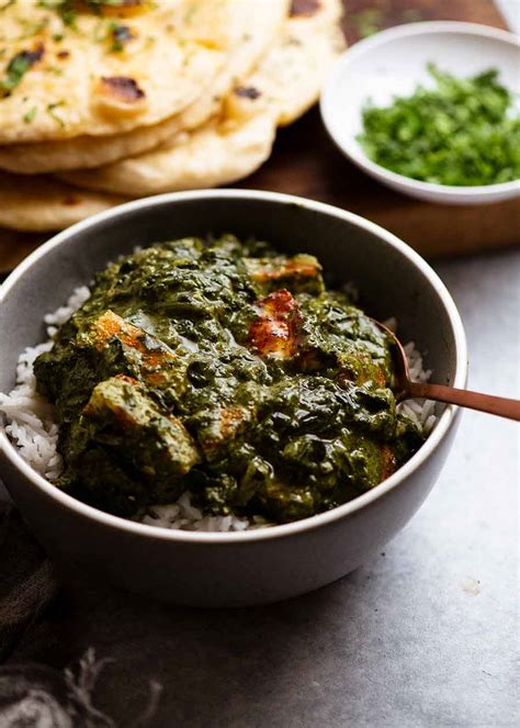 Palak Paneer Indian Spinach Curry With Cheese Recipetin Eats