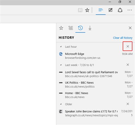 How To Delete History In Microsoft Edge Bt