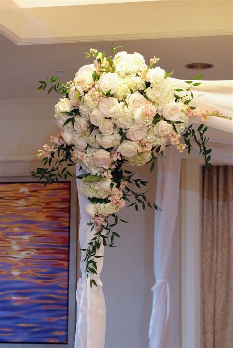 Garden Rose And Hydrangea Wedding Arch Accent