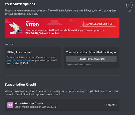 Nitro Subscription Credit Help Rdiscordapp