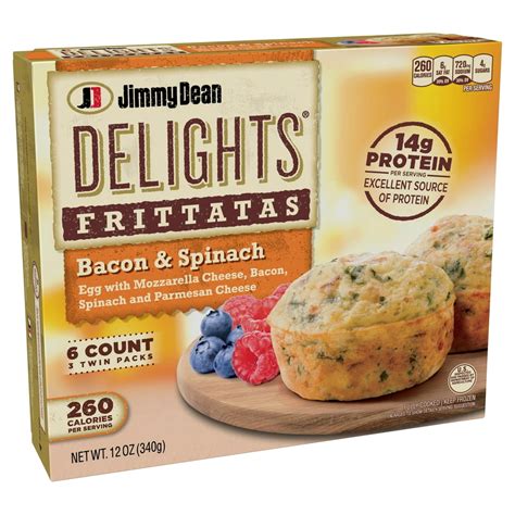 Jimmy Dean Delights Bacon And Spinach Frittatas 6 Count 12 Oz