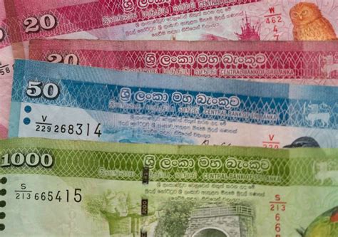 Banknotes Of Sri Lankan Rupee Lkr Financial Concept Stock Image