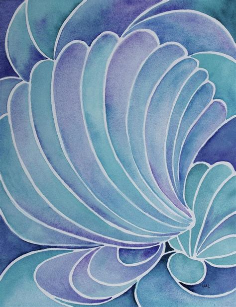 Seashell Abstract 2 Painting By Lael Rutherford