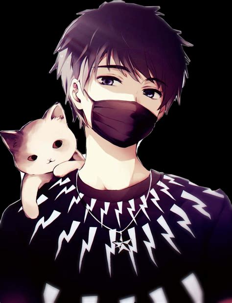 Download Anime Boy With Mask Png Wallpaper