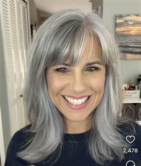 Trendy Long Gray Hair In