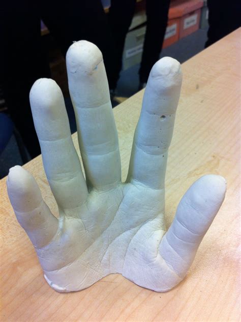 Plaster Cast Made From Alginate Mold Alginate Mold Hand Sculpture