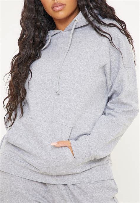 Plus Size Grey Basic Hoodie Missguided