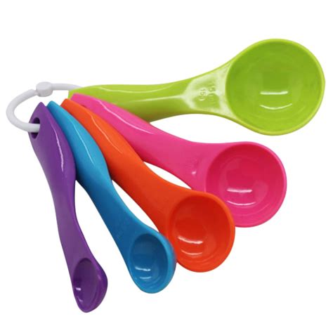 Machinehome Best Choice 5 Piece Set Plastic Measuring Spoons Contains