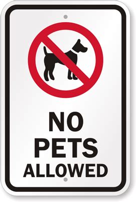 No pets allowed sign on black background for graphic and web design, modern simple vector sign. No Pets Allowed (with Graphic) Sign, SKU: K-7129