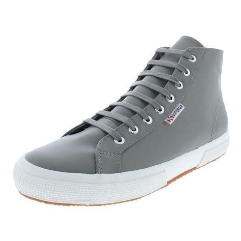 Superga 2795 Fglu Mens Leather Lace Up High Top Sneakers