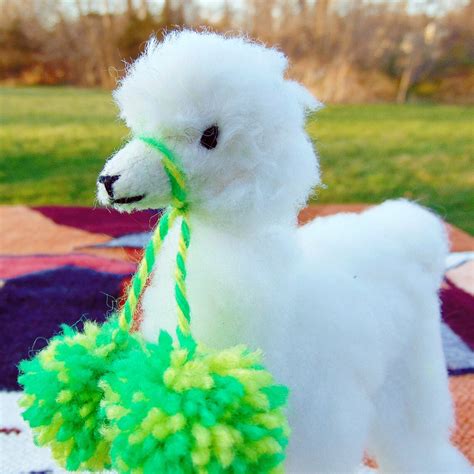 Beautiful White Llama Plush Toy Fluffy Small Llama Plush Llama Etsy