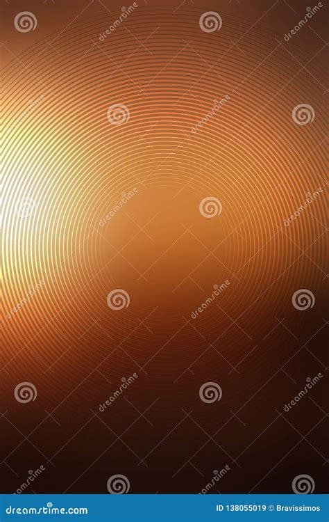 Gradient Gold Texture Radial Blur Light Sheet Stock Illustration