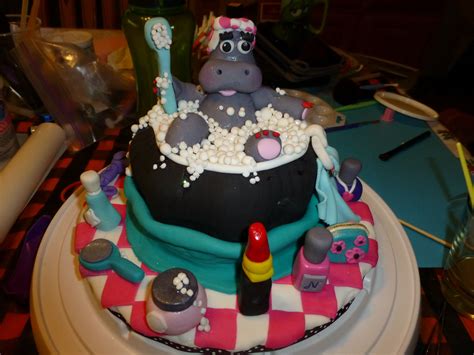 Looking for a good deal on baby hippo? Hippo spa birthday cake for my birthday by A Good Time for ...