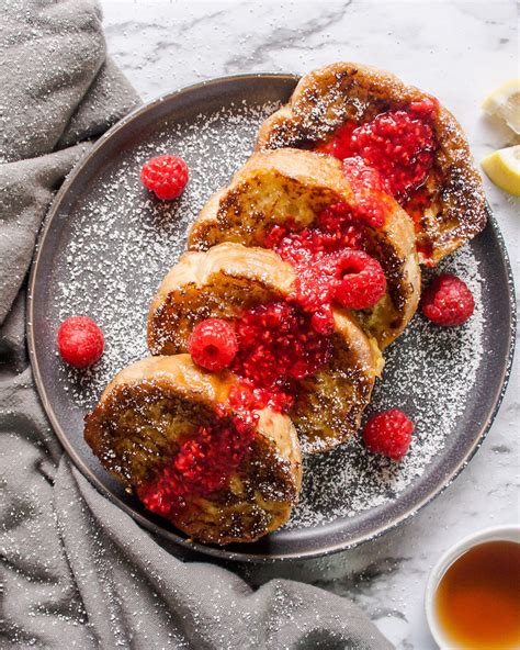 Eggnog French Toast With Bourbon Raspberry Sauce By Morethanyoucanchew