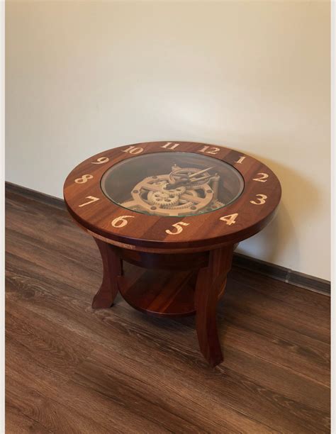 By herman miller, george nelson. Coffee Table with wooden clock | Wooden gear clock, Wooden ...