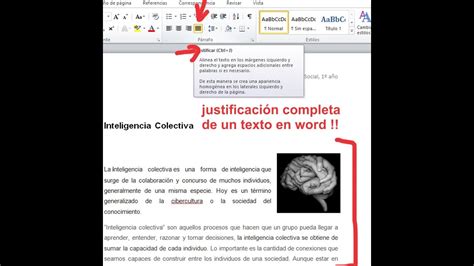 Justificación Completa De Texto En Word Youtube