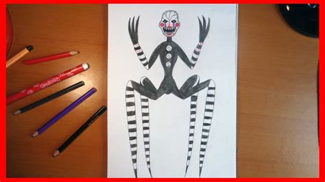 How To Draw Nightmare Spider Puppet Five Nights At Freddys Characters