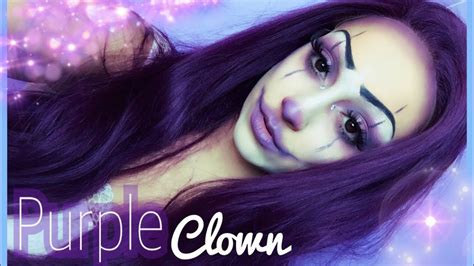 💜 Purple Clown 💜 Makeup Idea Halloween 2017 Purple Clown Makeup