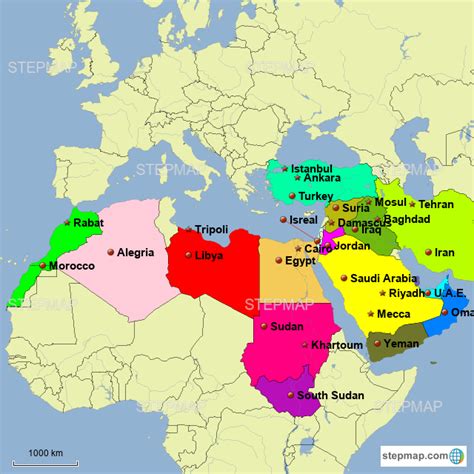 Stepmap North Africa And Sw Asia Landkarte Für Germany