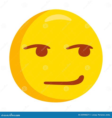 Smirking Emoji Icon Illustration Flirting Smug Vector Symbol Emoticon