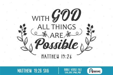 Art And Collectibles With God All Things Are Possible Png File For