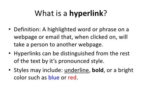 Creating A Hyperlink Powerpoint